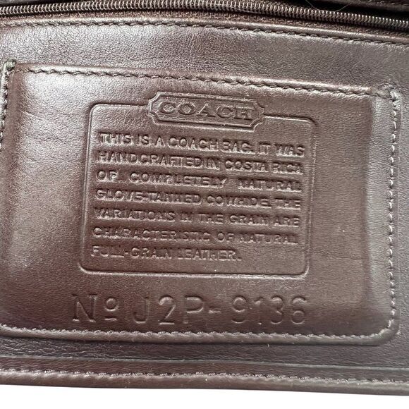 Vintage Coach Legacy Zip Top Hobo Crossbody Dark Mahogany Brown Leather - Picture 10 of 14